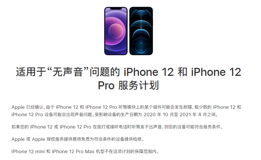 东山苹果手机维修分享iPhone 12/Pro 拨打或接听电话时无声音怎么办 